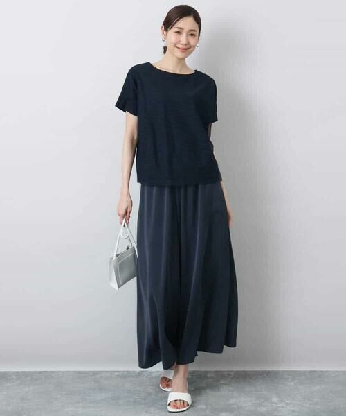 MK MICHEL KLEIN / エムケーミッシェルクラン カットソー | ボーダーチュールカットソー/接触冷感/洗える | 詳細7