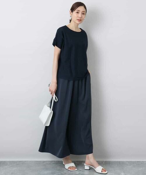 MK MICHEL KLEIN / エムケーミッシェルクラン カットソー | ボーダーチュールカットソー/接触冷感/洗える | 詳細8