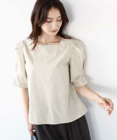 MK MICHEL KLEIN / エムケーミッシェルクラン シャツ・ブラウス | タックスリーブブラウス/洗える