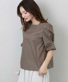 MK MICHEL KLEIN / エムケーミッシェルクラン シャツ・ブラウス | タックスリーブブラウス/洗える