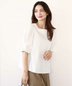 MK MICHEL KLEIN / エムケーミッシェルクラン シャツ・ブラウス | タックスリーブブラウス/洗える