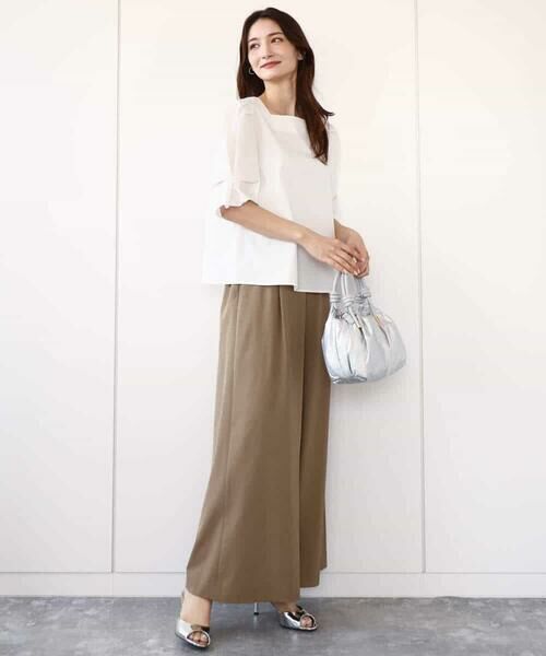 MK MICHEL KLEIN / エムケーミッシェルクラン シャツ・ブラウス | タックスリーブブラウス/洗える | 詳細5