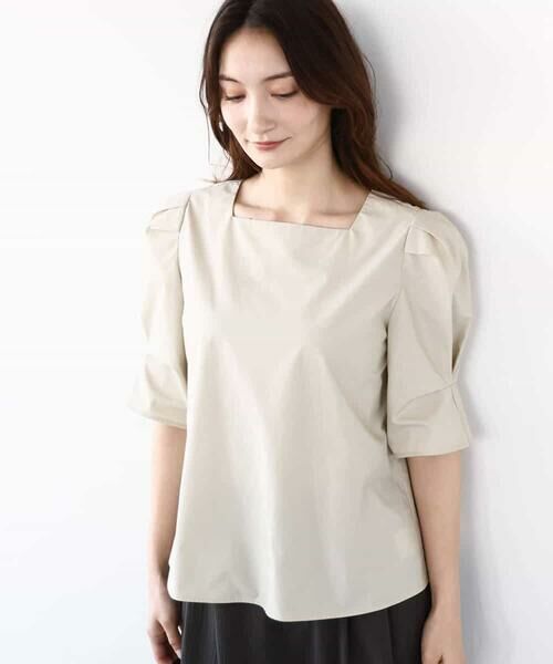 MK MICHEL KLEIN / エムケーミッシェルクラン シャツ・ブラウス | タックスリーブブラウス/洗える | 詳細6