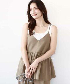 MK MICHEL KLEIN / エムケーミッシェルクラン シャツ・ブラウス | ドライリネンライクキャミソールビスチェ/洗える