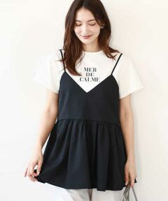 MK MICHEL KLEIN / エムケーミッシェルクラン シャツ・ブラウス | ドライリネンライクキャミソールビスチェ/洗える