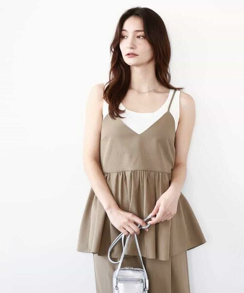 MK MICHEL KLEIN / エムケーミッシェルクラン シャツ・ブラウス | ドライリネンライクキャミソールビスチェ/洗える | 詳細1