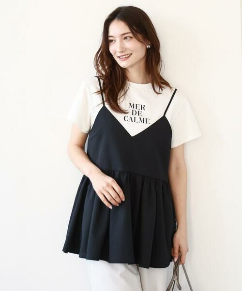 MK MICHEL KLEIN / エムケーミッシェルクラン シャツ・ブラウス | ドライリネンライクキャミソールビスチェ/洗える | 詳細13