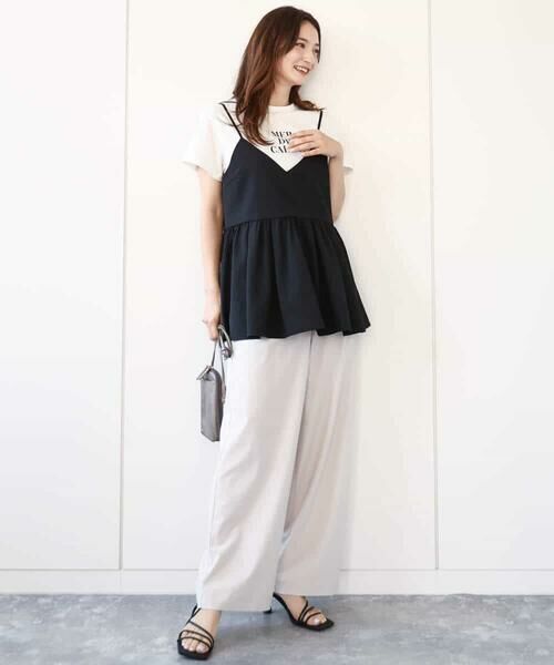 MK MICHEL KLEIN / エムケーミッシェルクラン シャツ・ブラウス | ドライリネンライクキャミソールビスチェ/洗える | 詳細16