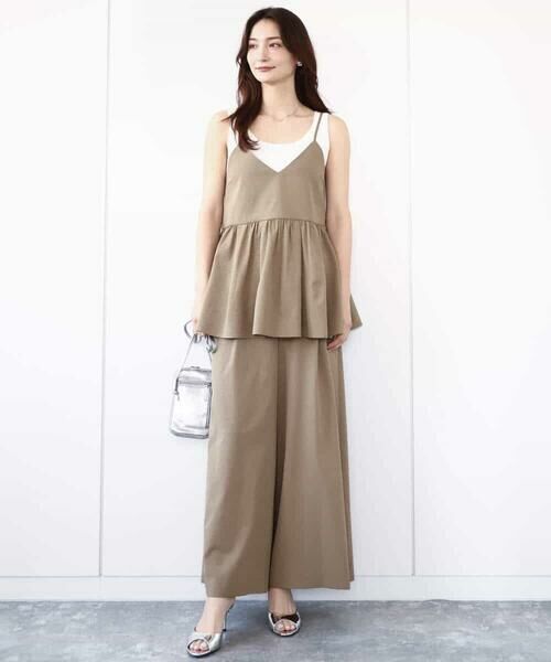 MK MICHEL KLEIN / エムケーミッシェルクラン シャツ・ブラウス | ドライリネンライクキャミソールビスチェ/洗える | 詳細2