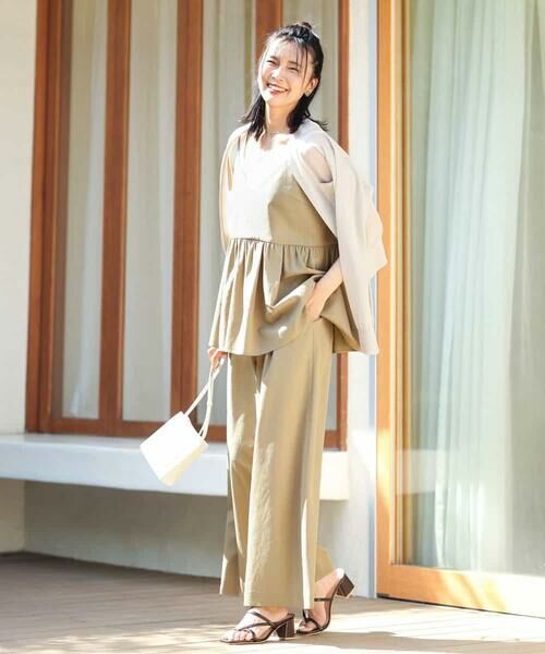 MK MICHEL KLEIN / エムケーミッシェルクラン シャツ・ブラウス | ドライリネンライクキャミソールビスチェ/洗える | 詳細23