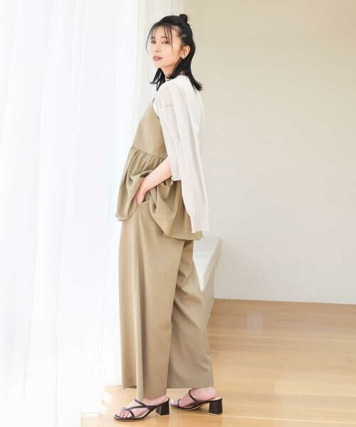 MK MICHEL KLEIN / エムケーミッシェルクラン シャツ・ブラウス | ドライリネンライクキャミソールビスチェ/洗える | 詳細24