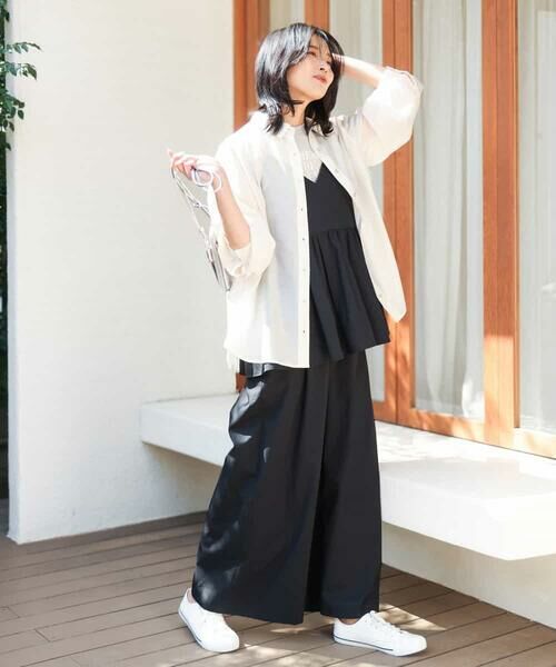 MK MICHEL KLEIN / エムケーミッシェルクラン シャツ・ブラウス | ドライリネンライクキャミソールビスチェ/洗える | 詳細29