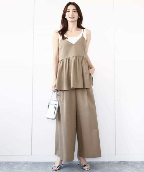 MK MICHEL KLEIN / エムケーミッシェルクラン シャツ・ブラウス | ドライリネンライクキャミソールビスチェ/洗える | 詳細3