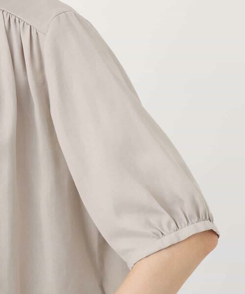 MK MICHEL KLEIN / エムケーミッシェルクラン シャツ・ブラウス | フリルネックデザインサテンブラウス/接触冷感/洗える | 詳細20