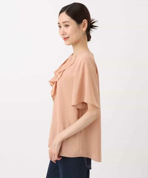 MK MICHEL KLEIN / エムケーミッシェルクラン シャツ・ブラウス | フリルディティールジョーゼットブラウス/洗える | 詳細18