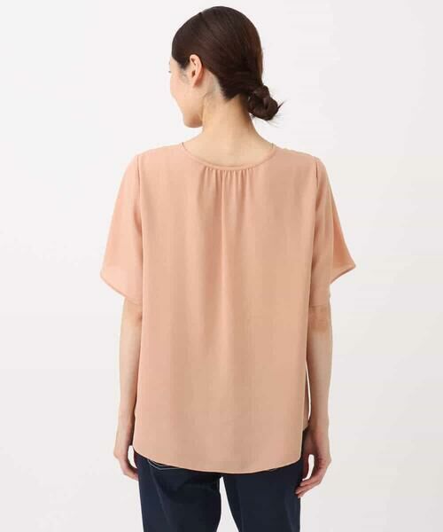 MK MICHEL KLEIN / エムケーミッシェルクラン シャツ・ブラウス | フリルディティールジョーゼットブラウス/洗える | 詳細19