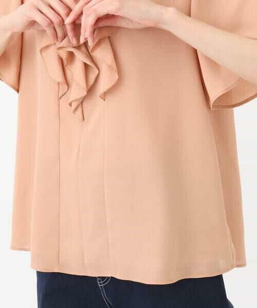 MK MICHEL KLEIN / エムケーミッシェルクラン シャツ・ブラウス | フリルディティールジョーゼットブラウス/洗える | 詳細24