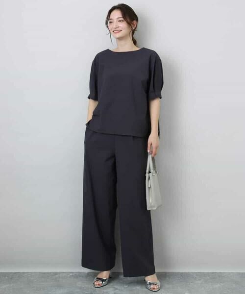 MK MICHEL KLEIN / エムケーミッシェルクラン シャツ・ブラウス | タックスリーブストレッチブラウス/洗える | 詳細3