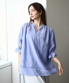 MK MICHEL KLEIN / エムケーミッシェルクラン シャツ・ブラウス | シアーチュニックブラウス/洗える