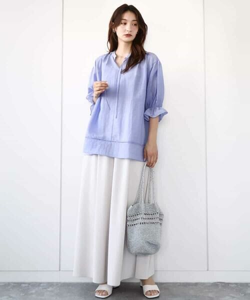 MK MICHEL KLEIN / エムケーミッシェルクラン シャツ・ブラウス | シアーチュニックブラウス/洗える | 詳細12