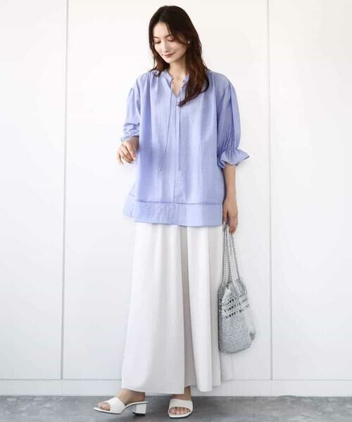 MK MICHEL KLEIN / エムケーミッシェルクラン シャツ・ブラウス | シアーチュニックブラウス/洗える | 詳細13