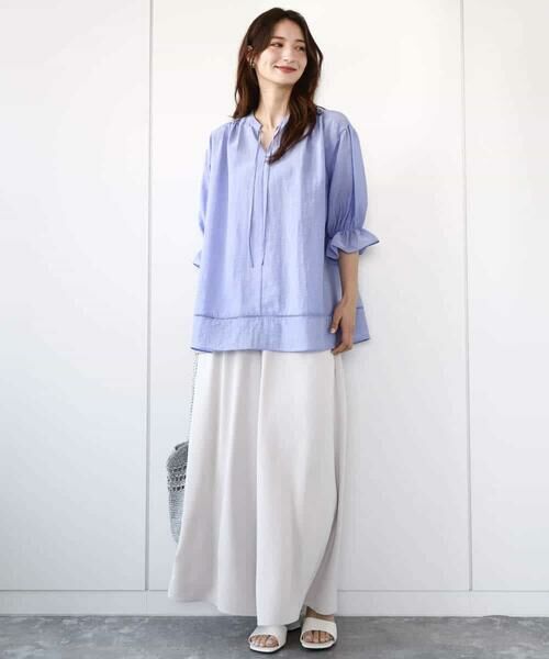 MK MICHEL KLEIN / エムケーミッシェルクラン シャツ・ブラウス | シアーチュニックブラウス/洗える | 詳細15