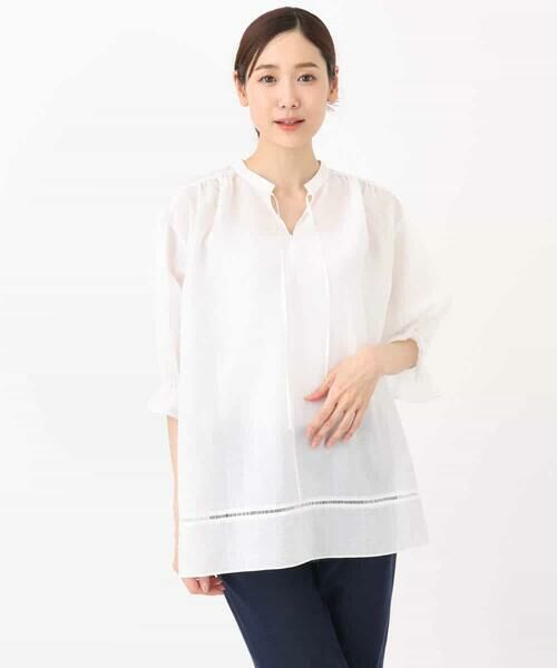 MK MICHEL KLEIN / エムケーミッシェルクラン シャツ・ブラウス | シアーチュニックブラウス/洗える | 詳細24