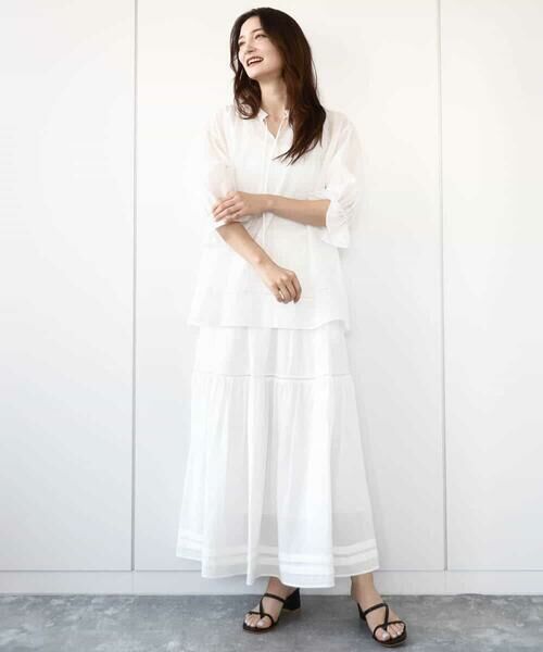 MK MICHEL KLEIN / エムケーミッシェルクラン シャツ・ブラウス | シアーチュニックブラウス/洗える | 詳細4