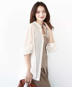 MK MICHEL KLEIN / エムケーミッシェルクラン シャツ・ブラウス | シアーシャツブラウス/洗える