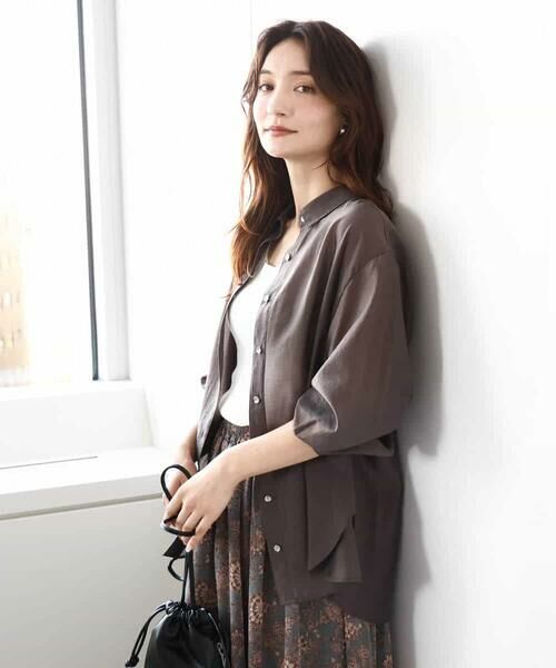 MK MICHEL KLEIN / エムケーミッシェルクラン シャツ・ブラウス | シアーシャツブラウス/洗える | 詳細15