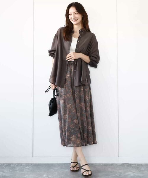 MK MICHEL KLEIN / エムケーミッシェルクラン シャツ・ブラウス | シアーシャツブラウス/洗える | 詳細16