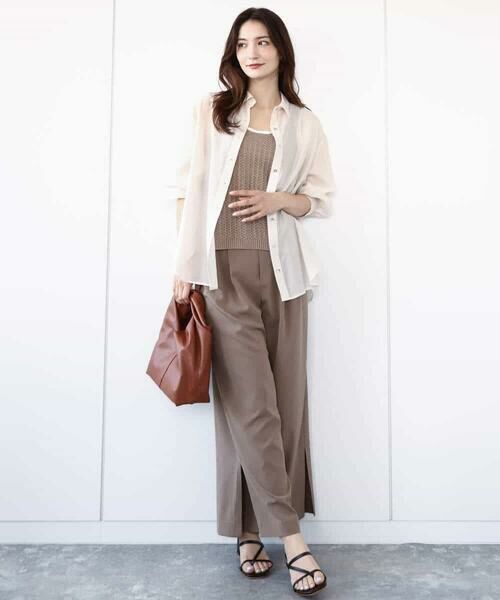 MK MICHEL KLEIN / エムケーミッシェルクラン シャツ・ブラウス | シアーシャツブラウス/洗える | 詳細2