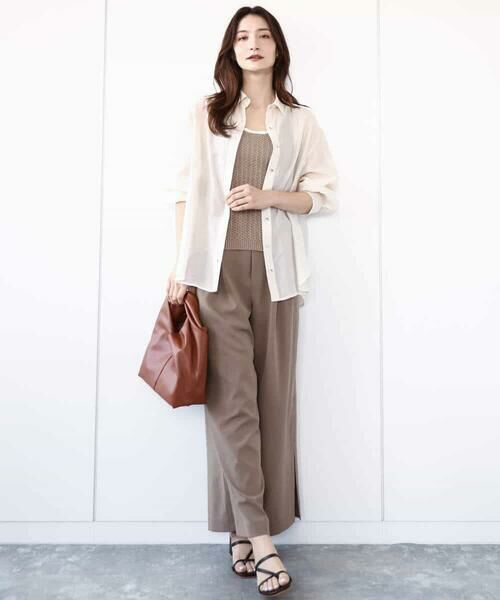 MK MICHEL KLEIN / エムケーミッシェルクラン シャツ・ブラウス | シアーシャツブラウス/洗える | 詳細3