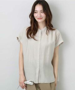 MK MICHEL KLEIN / エムケーミッシェルクラン シャツ・ブラウス | バンドカラーシアーブラウス/洗える