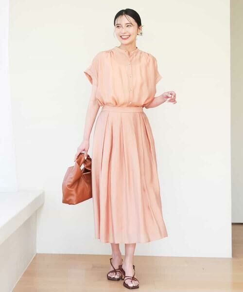 MK MICHEL KLEIN / エムケーミッシェルクラン シャツ・ブラウス | バンドカラーシアーブラウス/洗える | 詳細17