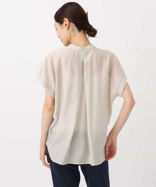 MK MICHEL KLEIN / エムケーミッシェルクラン シャツ・ブラウス | バンドカラーシアーブラウス/洗える | 詳細22