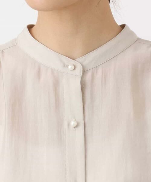 MK MICHEL KLEIN / エムケーミッシェルクラン シャツ・ブラウス | バンドカラーシアーブラウス/洗える | 詳細23