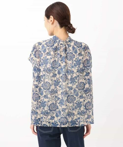 MK MICHEL KLEIN / エムケーミッシェルクラン シャツ・ブラウス | 更紗プリント花柄シフォンブラウス/前後2way/洗える | 詳細16