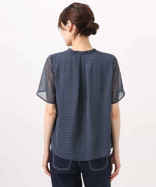 MK MICHEL KLEIN / エムケーミッシェルクラン シャツ・ブラウス | スクエアドット柄フレアスリーブブラウス/洗える | 詳細15