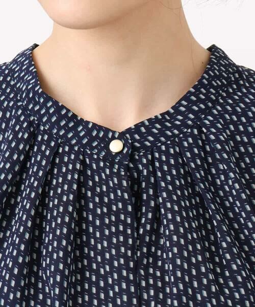 MK MICHEL KLEIN / エムケーミッシェルクラン シャツ・ブラウス | スクエアドット柄フレアスリーブブラウス/洗える | 詳細16