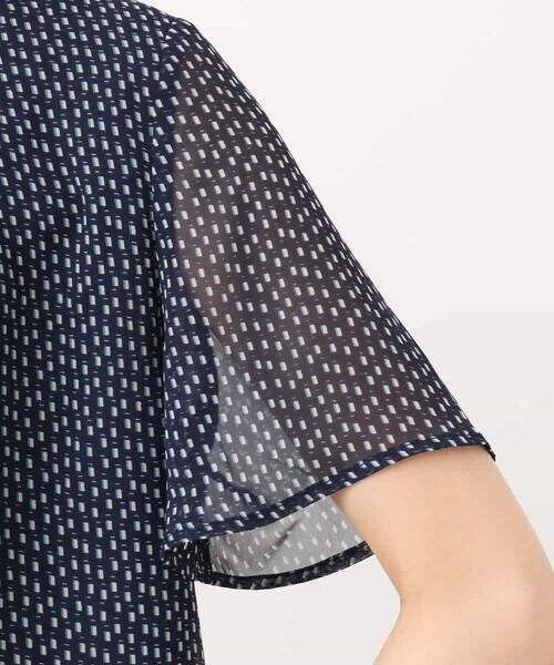 MK MICHEL KLEIN / エムケーミッシェルクラン シャツ・ブラウス | スクエアドット柄フレアスリーブブラウス/洗える | 詳細18