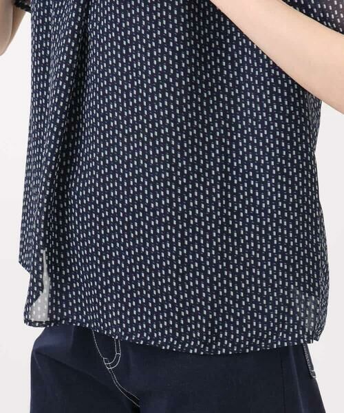 MK MICHEL KLEIN / エムケーミッシェルクラン シャツ・ブラウス | スクエアドット柄フレアスリーブブラウス/洗える | 詳細19