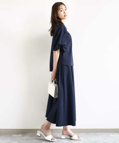 MK MICHEL KLEIN / エムケーミッシェルクラン シャツ・ブラウス | キーネックデザインブラウス/撥水/UVカット/洗える | 詳細13