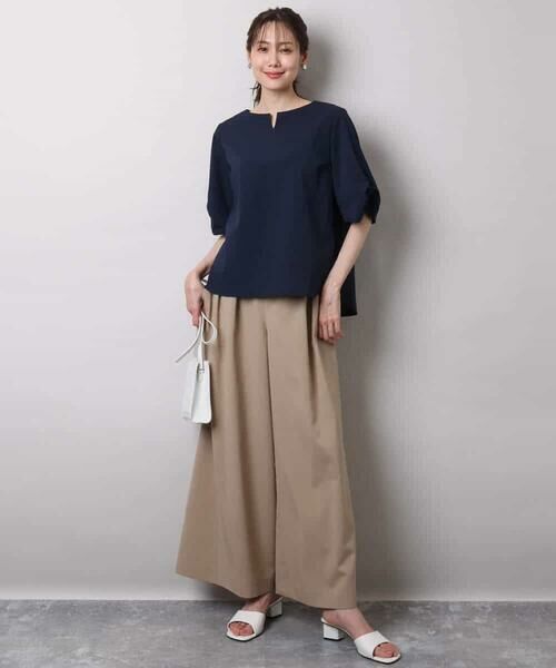 MK MICHEL KLEIN / エムケーミッシェルクラン シャツ・ブラウス | キーネックデザインブラウス/撥水/UVカット/洗える | 詳細18