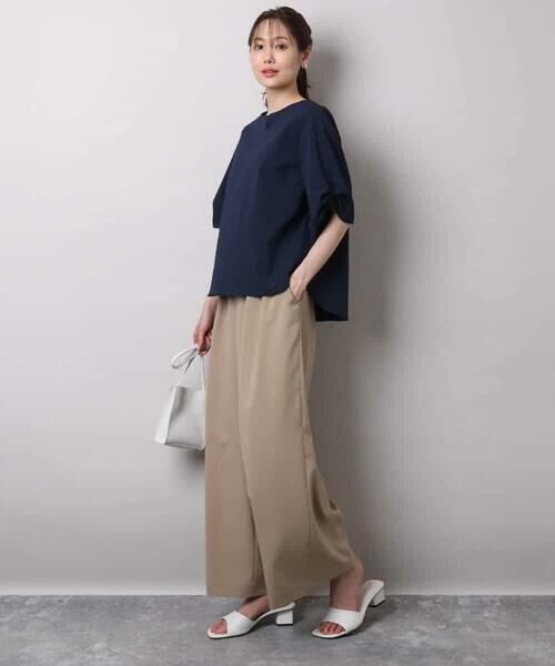 MK MICHEL KLEIN / エムケーミッシェルクラン シャツ・ブラウス | キーネックデザインブラウス/撥水/UVカット/洗える | 詳細19