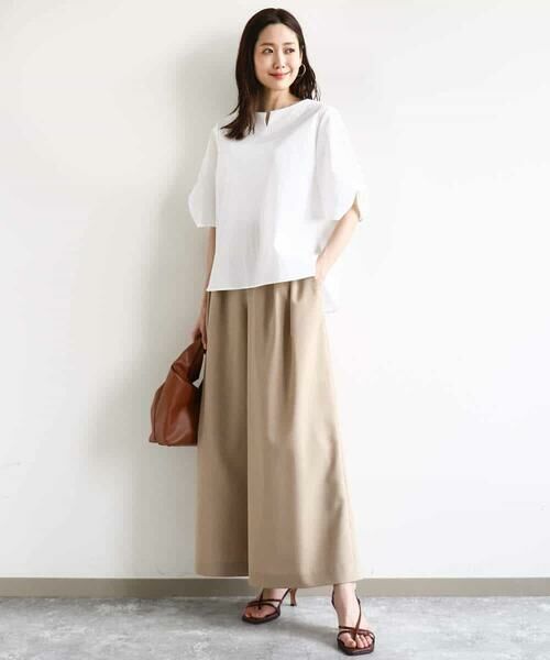 MK MICHEL KLEIN / エムケーミッシェルクラン シャツ・ブラウス | キーネックデザインブラウス/撥水/UVカット/洗える | 詳細2