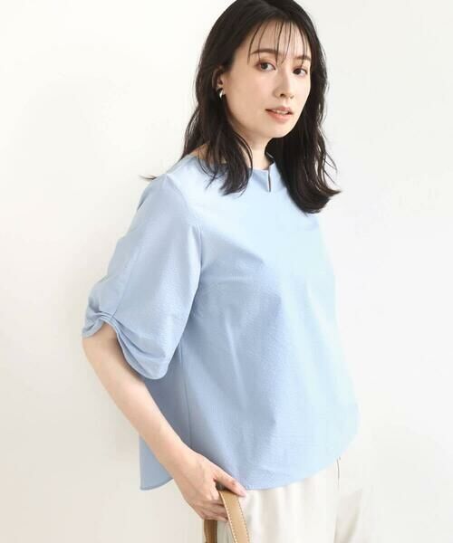 MK MICHEL KLEIN / エムケーミッシェルクラン シャツ・ブラウス | キーネックデザインブラウス/撥水/UVカット/洗える | 詳細21