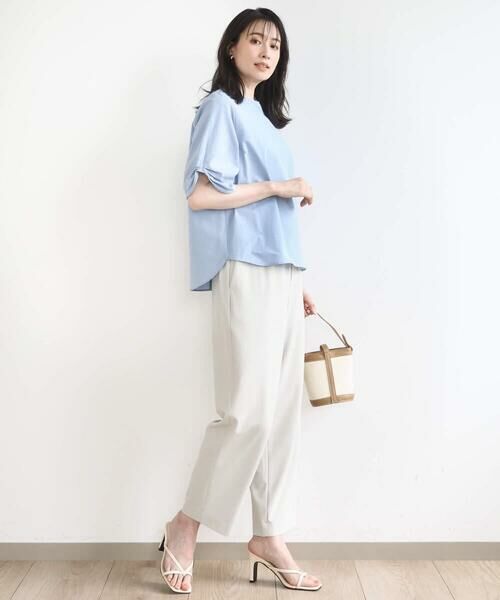 MK MICHEL KLEIN / エムケーミッシェルクラン シャツ・ブラウス | キーネックデザインブラウス/撥水/UVカット/洗える | 詳細24