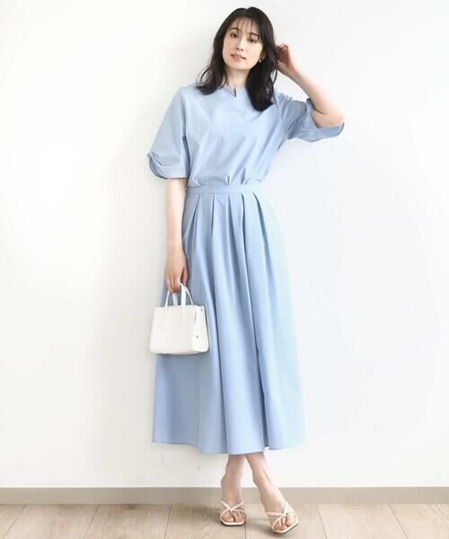 MK MICHEL KLEIN / エムケーミッシェルクラン シャツ・ブラウス | キーネックデザインブラウス/撥水/UVカット/洗える | 詳細27