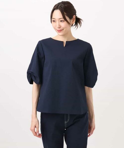 MK MICHEL KLEIN / エムケーミッシェルクラン シャツ・ブラウス | キーネックデザインブラウス/撥水/UVカット/洗える | 詳細28